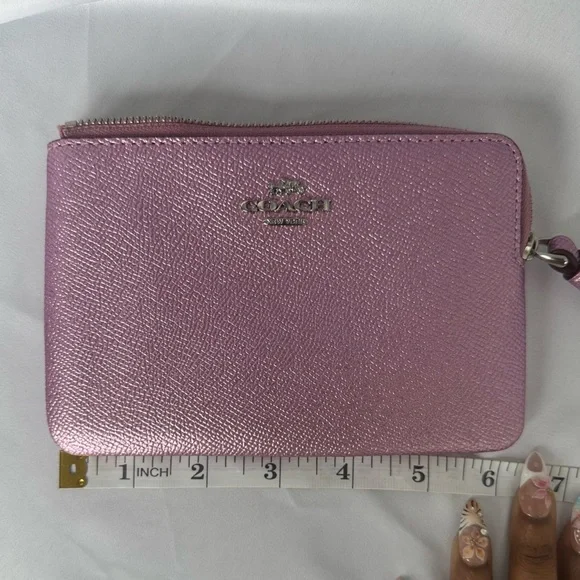Coach Shimmering Pink Wristlet - Picture 9 of 10